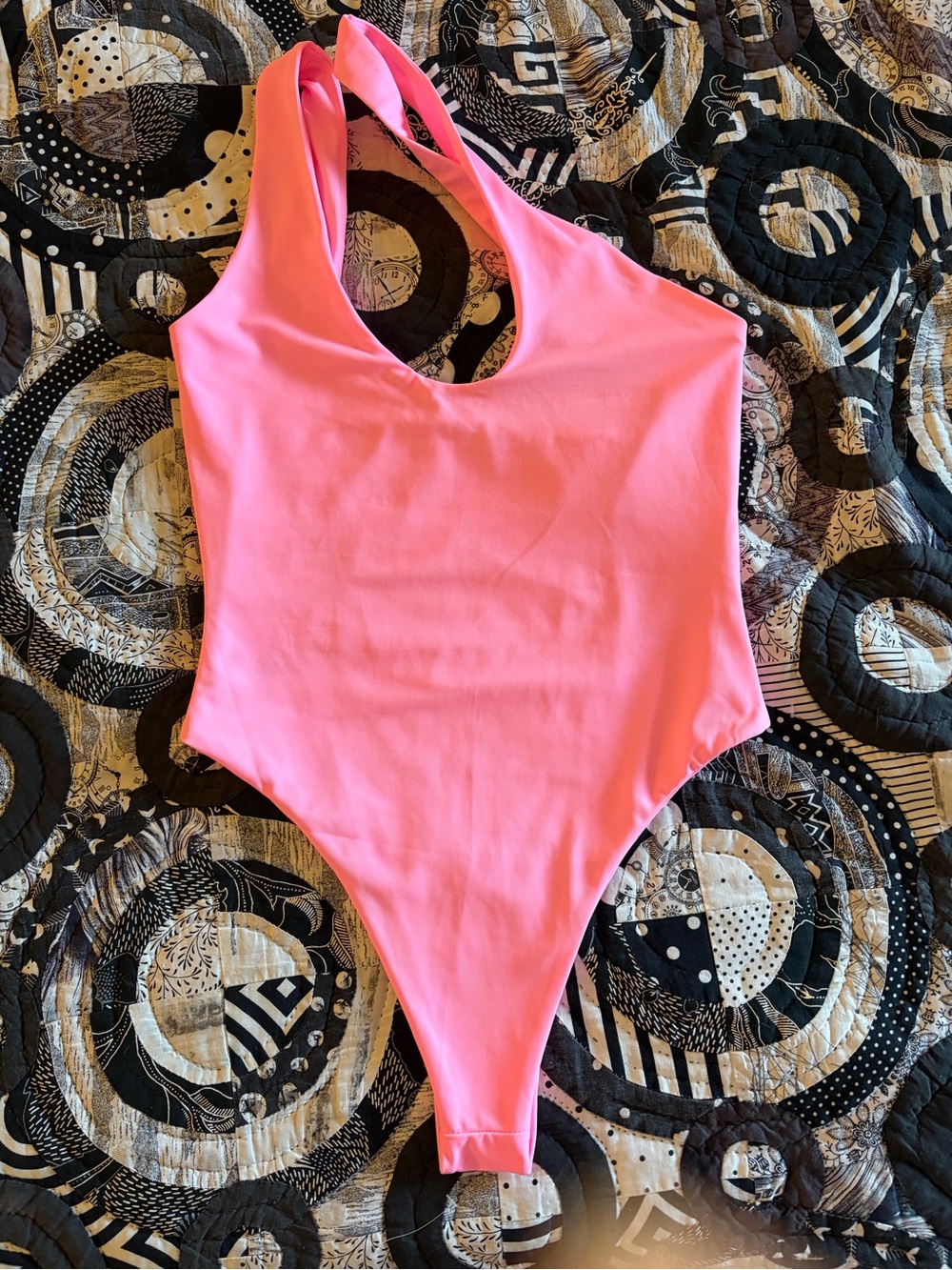 MH Maui Hawaii Pink One Shoulder One Piece Swimsuit Medium NWT
